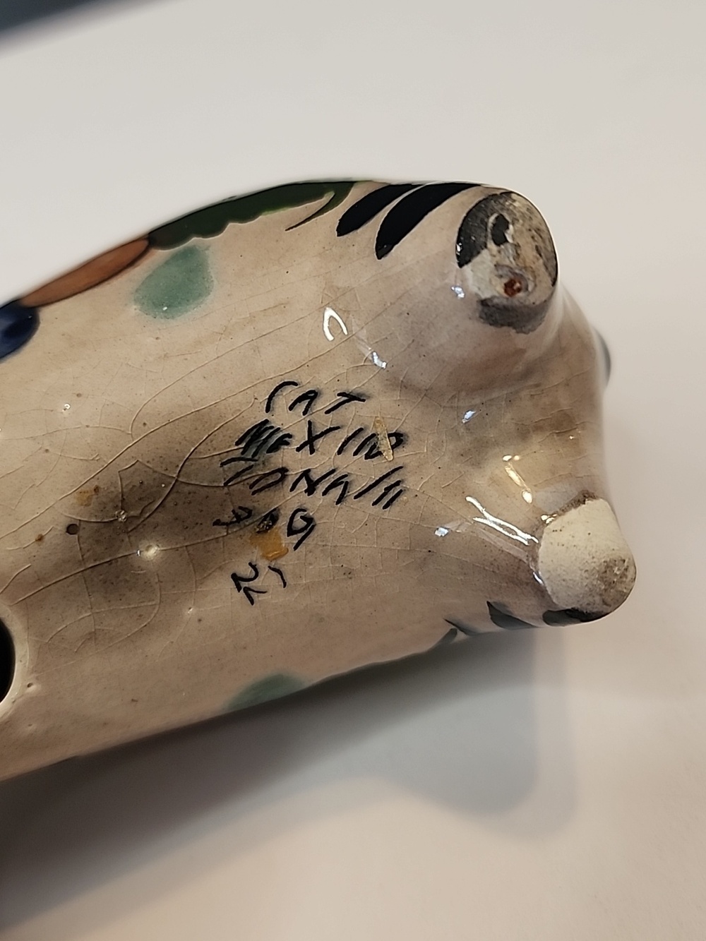 TONALA Made In Mexico Hand-Painted Folk Art Pottery Horse Figurine in Multicolor - Picture 2 of 8